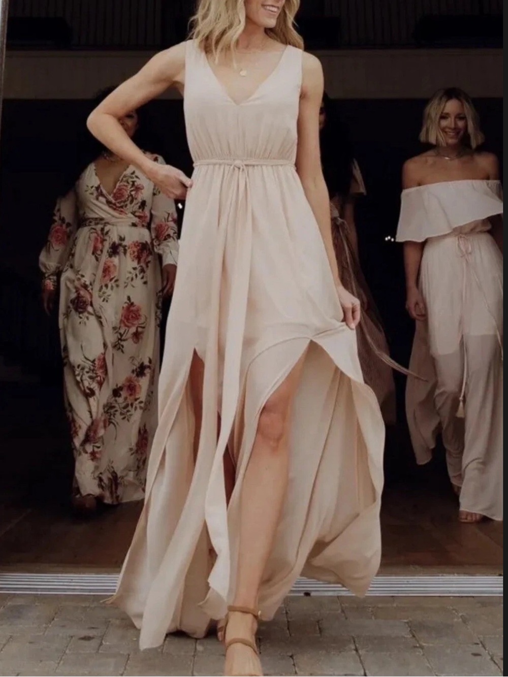 NWT Baltic Born | Hera Maxi Sleeveless V-Neck Dress Balletcore Grecian Ethereal